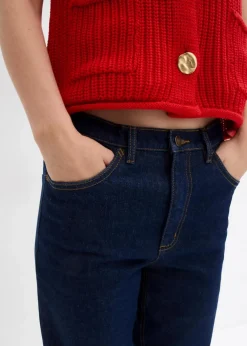 Damen bonprix Bekleidung·Shirts & Tops|Jeans|Mom Jeans High Waist, cropped