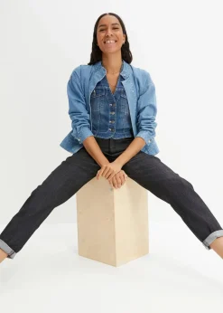 Damen bonprix Jeans|Bekleidung·Shirts & Tops|Mom Jeans High Waist, Stretch