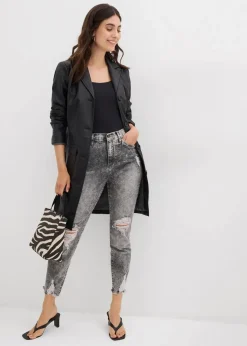 Mom-Jeans High Waist mit Destroy-Effekten Damen Jeans|Bekleidung·Shirts & Tops