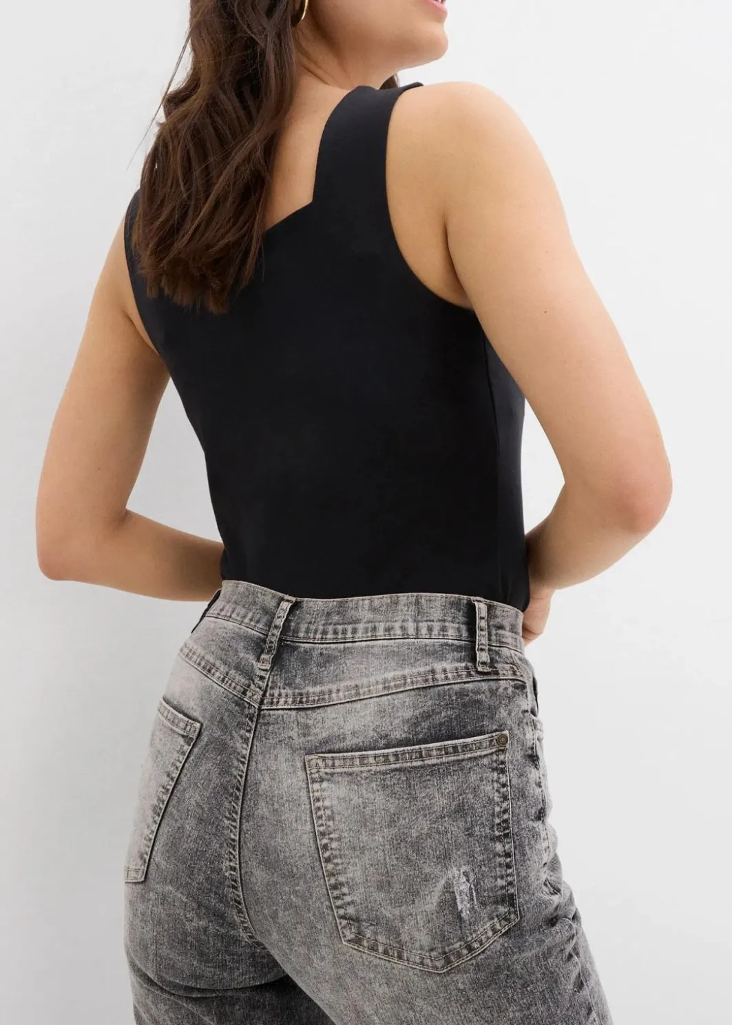 Mom-Jeans High Waist mit Destroy-Effekten Damen Jeans|Bekleidung·Shirts & Tops