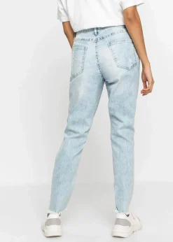 Damen bonprix Bekleidung·Shirts & Tops|Jeans|Mom-Jeans High Waist mit Destroy-Effekten
