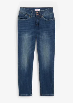 Damen bonprix Kurzgrößen|Bekleidung·Shirts & Tops|Mom-Jeans Mid Waist