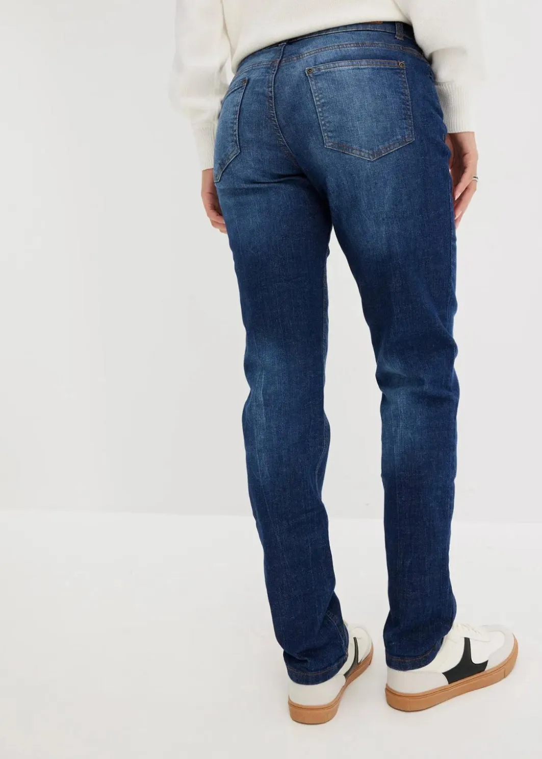 Damen bonprix Kurzgrößen|Bekleidung·Shirts & Tops|Mom-Jeans Mid Waist