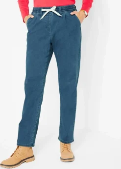 Damen bonprix Jeans|Thermobekleidung|Mom-Jeans Mid Waist, Thermo mit Bequembund
