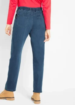 Damen bonprix Jeans|Thermobekleidung|Mom-Jeans Mid Waist, Thermo mit Bequembund