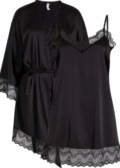 Discount Morgenmantel-Set: Kimono + Negligé (2-tlg. Set) Damen Wäsche·Dessous|Wäsche·Bademäntel