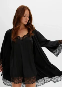 Discount Morgenmantel-Set: Kimono + Negligé (2-tlg. Set) Damen Wäsche·Dessous|Wäsche·Bademäntel