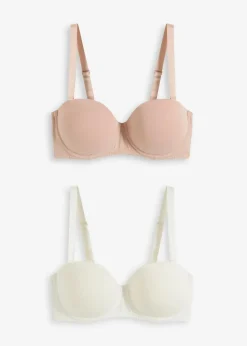 Sale Multiway BH mit Bügel mit Bio-Baumwolle (2er Pack) Damen Große Cups D-H|Nachhaltigere Materialien