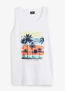 Herren bonprix Strandmode|Große Größen|Muskel-Shirt aus reiner Bio-Baumwolle