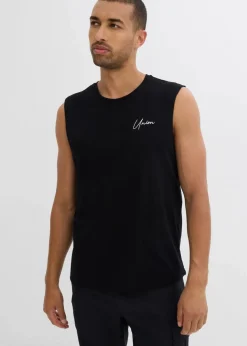 Herren bonprix Große Größen|Shirts & Polos|Muskelshirt (2er Pack) aus reiner Bio-Baumwolle, Loose Fit