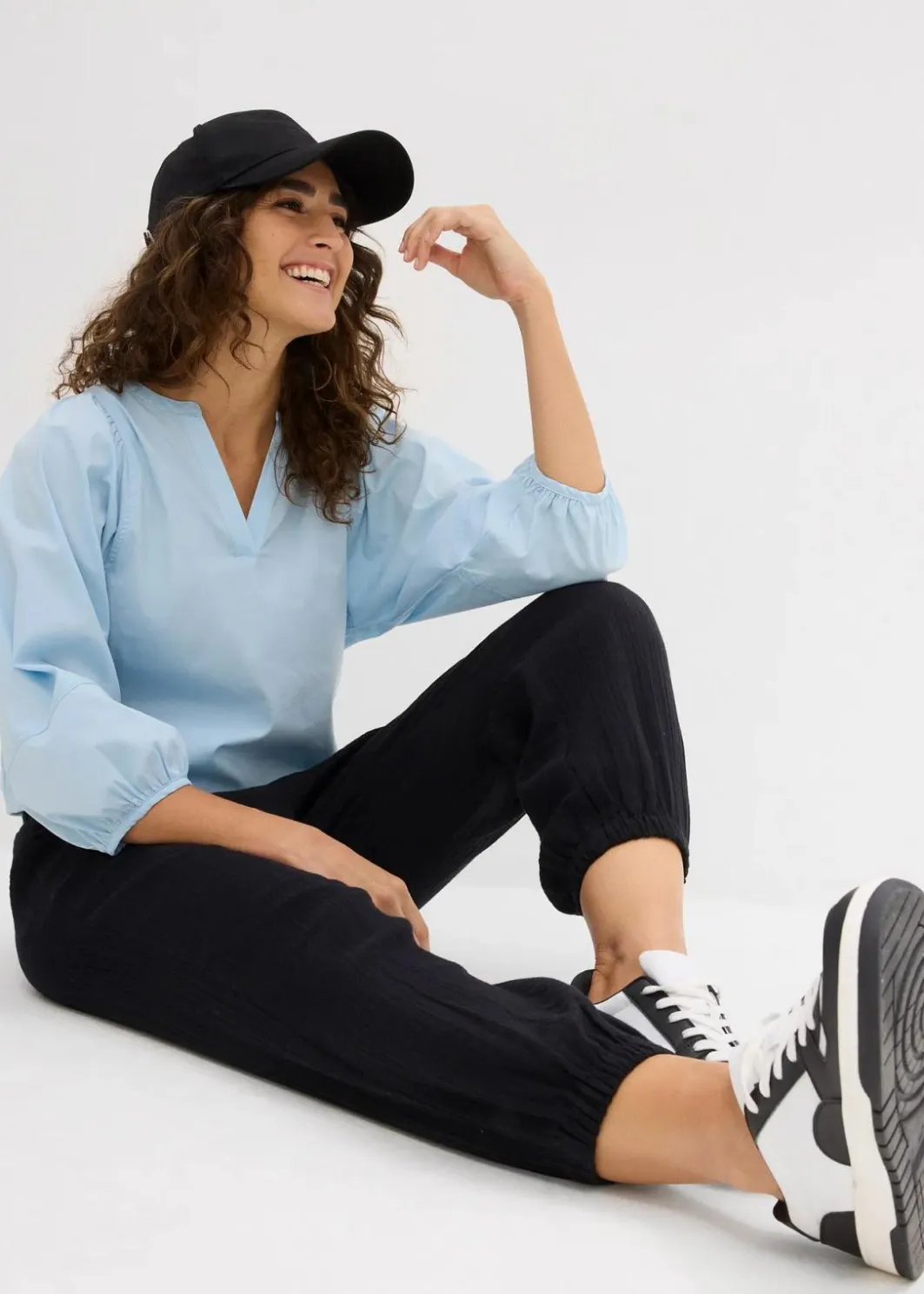 Best Musselin Hose mit Smockbund Damen Hosen|Bekleidung·Kleider