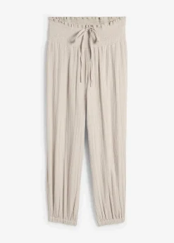 Damen bonprix Bekleidung·Kleider|Hosen|Musselin Hose mit Smockbund