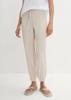 Damen bonprix Bekleidung·Kleider|Hosen|Musselin Hose mit Smockbund