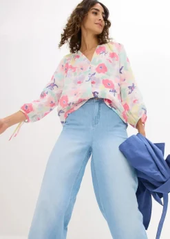 Online Musselin-Bluse aus reiner Baumwolle Damen Bekleidung·Jacken & Mäntel|Blusen & Tuniken