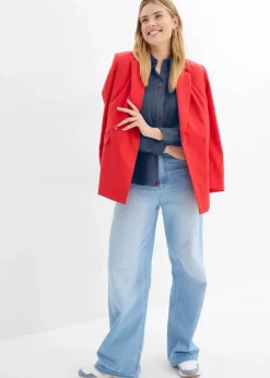 Damen bonprix Blusen & Tuniken|Bekleidung·Jacken & Mäntel|Musselin-Bluse mit Herzen