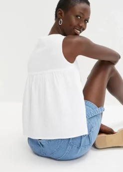 New Musselin-Blusentop Damen Shirts & Tops|Blusen & Tuniken