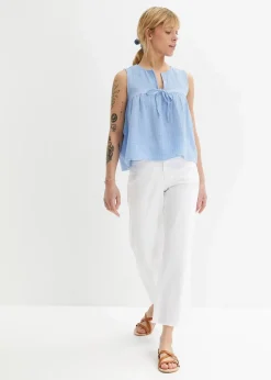 Musselin-Blusentop Damen Bekleidung·Jacken & Mäntel|Blusen & Tuniken