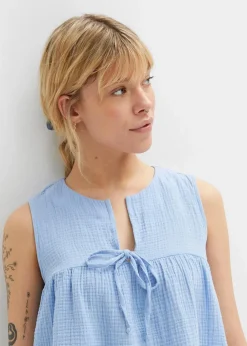 Musselin-Blusentop Damen Bekleidung·Jacken & Mäntel|Blusen & Tuniken