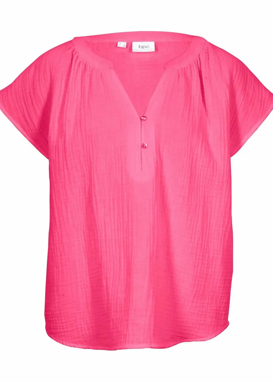 Damen bonprix Bekleidung·Jacken & Mäntel|Blusen & Tuniken|Musselin-Blusentop aus reiner Baumwolle