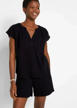 Clearance Musselin-Blusentop aus reiner Baumwolle Damen Blusen & Tuniken|Bekleidung·Jacken & Mäntel