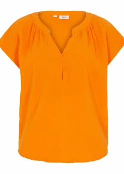 Damen bonprix Blusen & Tuniken|Bekleidung·Jacken & Mäntel|Musselin-Blusentop aus reiner Baumwolle