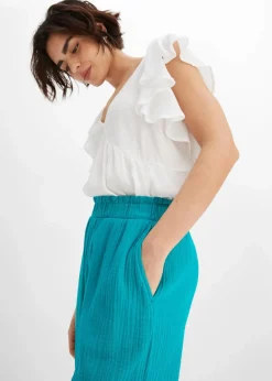 Damen bonprix Hosen|Bekleidung·Kleider|Musselin-Culotte aus Baumwolle