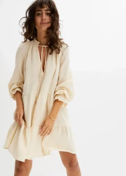 Outlet Musselin-Kleid Damen Bekleidung·Pullover & Strickjacken|Kleider