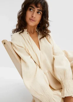 Outlet Musselin-Kleid Damen Bekleidung·Pullover & Strickjacken|Kleider