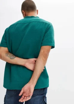 Herren bonprix Große Größen|Hemden|Musselin-Kurzarmhemd