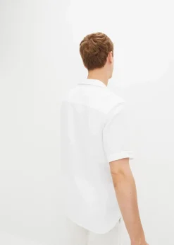 Herren bonprix Große Größen|Hemden|Musselin-Kurzarmhemd aus reiner Baumwolle