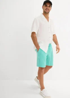 Herren bonprix Große Größen|Shorts|Musselin-Shorts aus reiner Baumwolle, Regular Fit