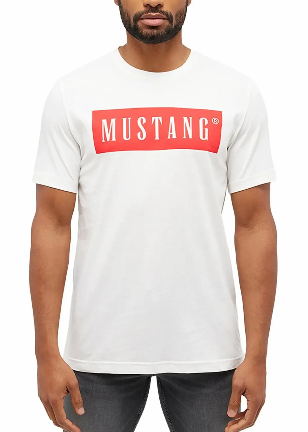 Herren Mustang Jeans Große Größen|Marken|Mustang Austin T-Shirt aus reiner Baumwolle