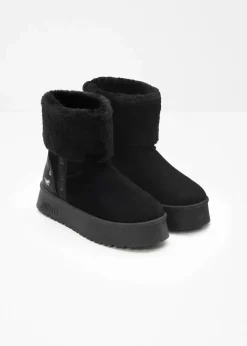 Damen Mustang High Heels|Gefütterte Winterschuhe|Plateau-Boots