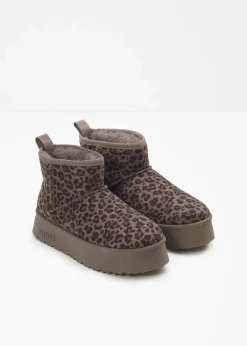Damen Mustang High Heels|Gefütterte Winterschuhe|Plateau-Boots