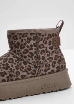 Damen Mustang High Heels|Gefütterte Winterschuhe|Plateau-Boots