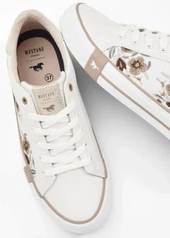 Damen Mustang Sneaker|High Heels|Sneaker mit Stickerei
