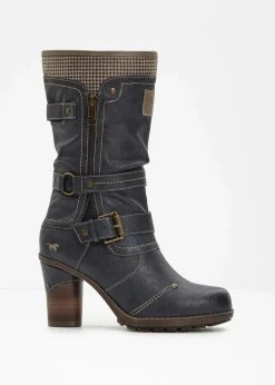 Damen Mustang High Heels|Gefütterte Winterschuhe|Stiefel