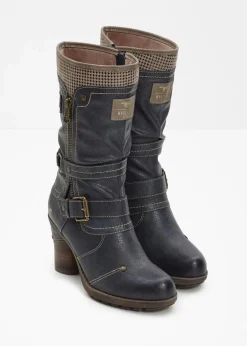 Damen Mustang High Heels|Gefütterte Winterschuhe|Stiefel