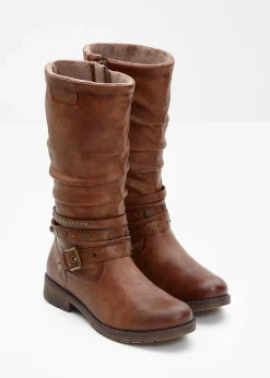 Damen Mustang High Heels|Gefütterte Winterschuhe|Stiefel