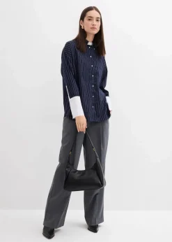 Damen bonprix Bekleidung·Jacken & Mäntel|Blusen & Tuniken|Nadelstreifenbluse aus Viskose-Mix