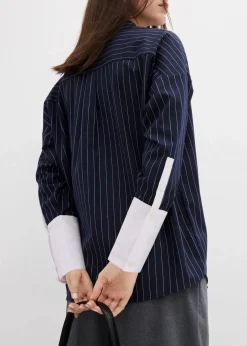 Damen bonprix Bekleidung·Jacken & Mäntel|Blusen & Tuniken|Nadelstreifenbluse aus Viskose-Mix