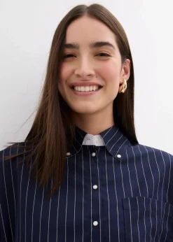 Damen bonprix Bekleidung·Jacken & Mäntel|Blusen & Tuniken|Nadelstreifenbluse aus Viskose-Mix