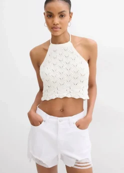 Clearance Neckholder Stricktop Damen Strickmode|Shirts & Tops