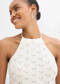 Clearance Neckholder Stricktop Damen Strickmode|Shirts & Tops