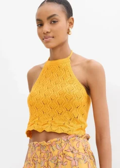 Damen bonprix Strickmode|Shirts & Tops|Neckholder Stricktop