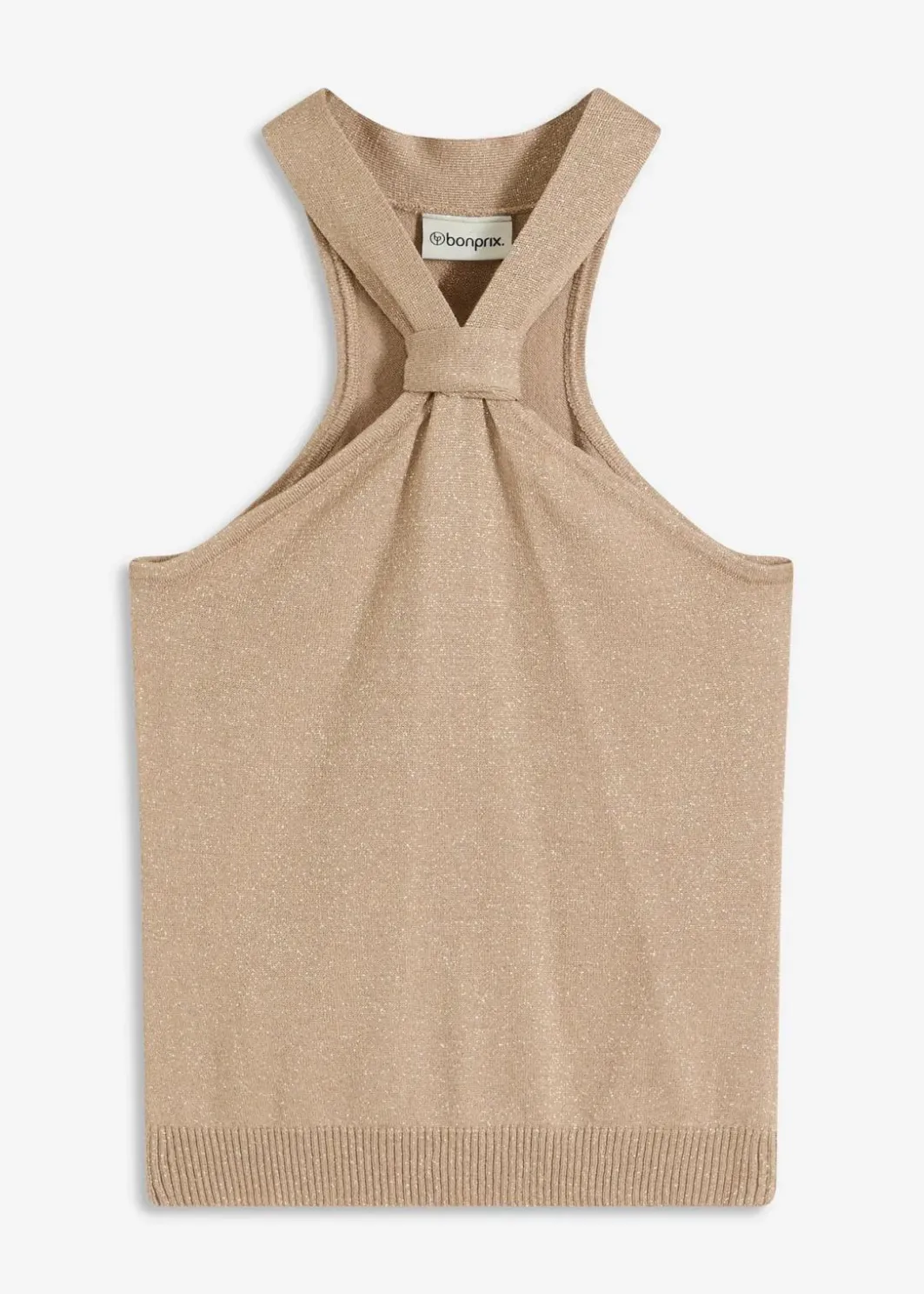 Online Neckholder Top mit softer Viskose Damen Strickmode|Shirts & Tops