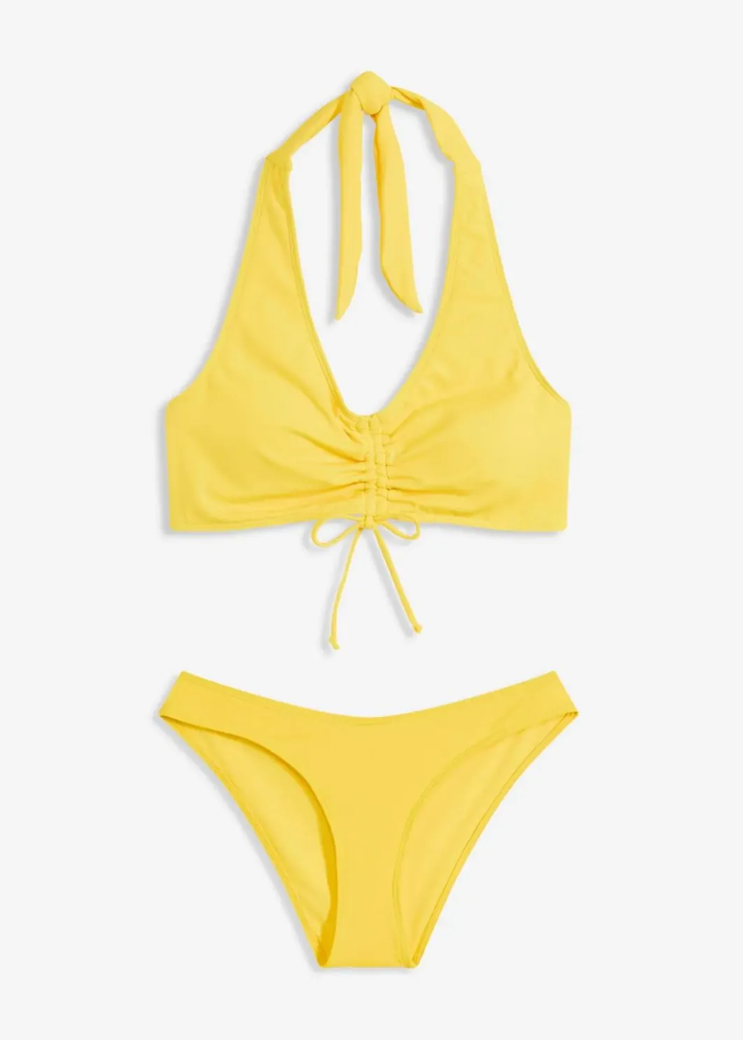 Discount Neckholder-Bikini mit Raffung (2-tlg.Set) Damen Nachhaltigere Materialien|Bikinis