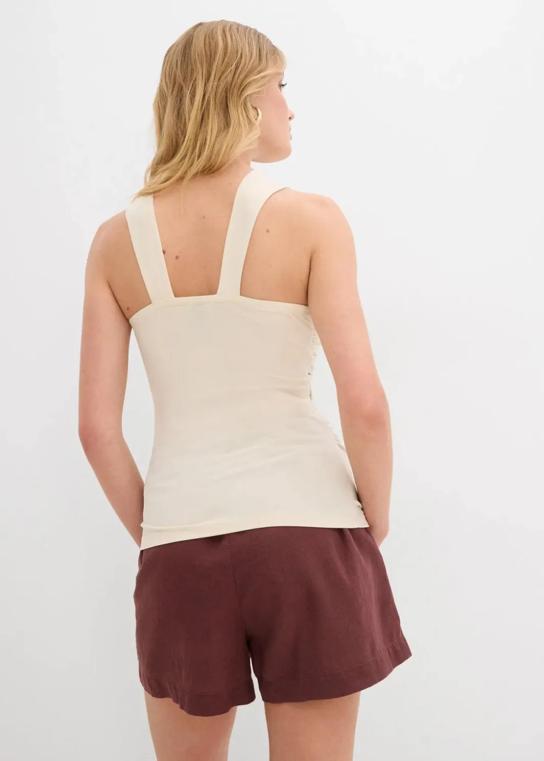 Online Neckholder-Top mit gehämmerter Deko-Schnalle Damen Shirts & Tops