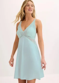 Negligé mit glänzendem Material Damen Wäsche·Corsagen & Negligés|Wäsche·Dessous