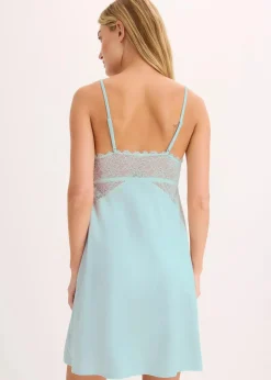 Negligé mit glänzendem Material Damen Wäsche·Corsagen & Negligés|Wäsche·Dessous